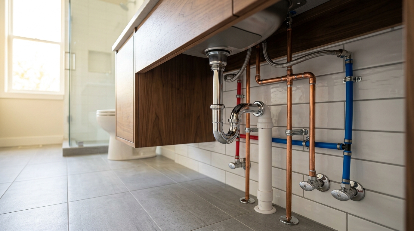Precision residential plumbing craftsmanship in Tucson home